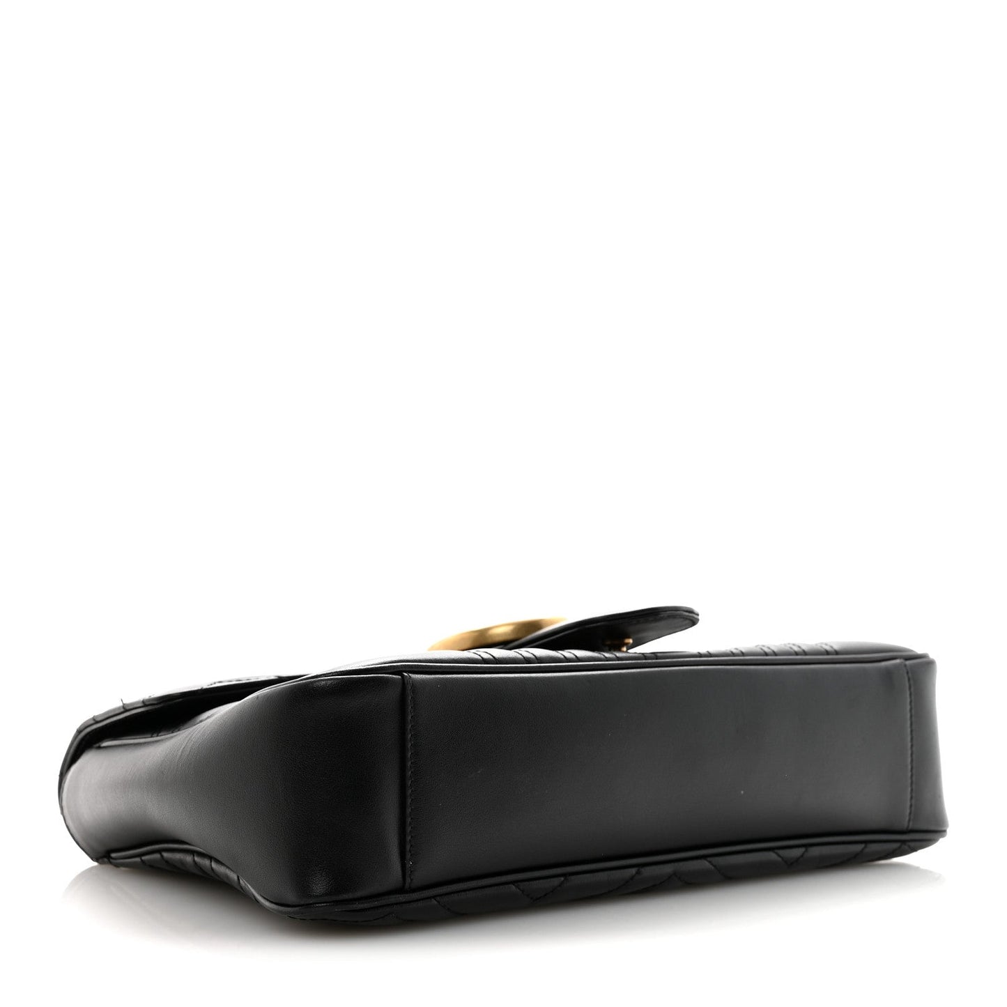 Calfskin Matelasse Medium GG Marmont Shoulder Bag Black