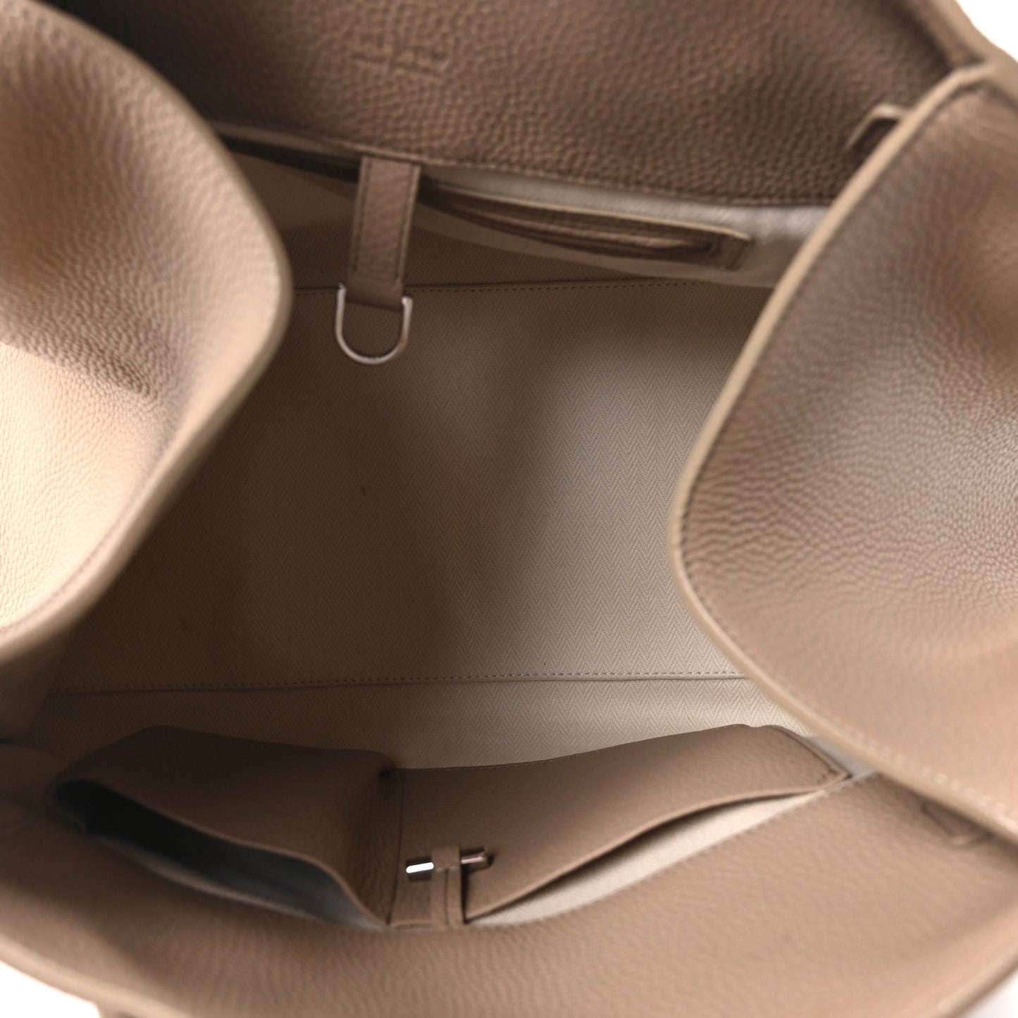 Matte Grained Calfskin Soft Margaux 15 Dark Taupe