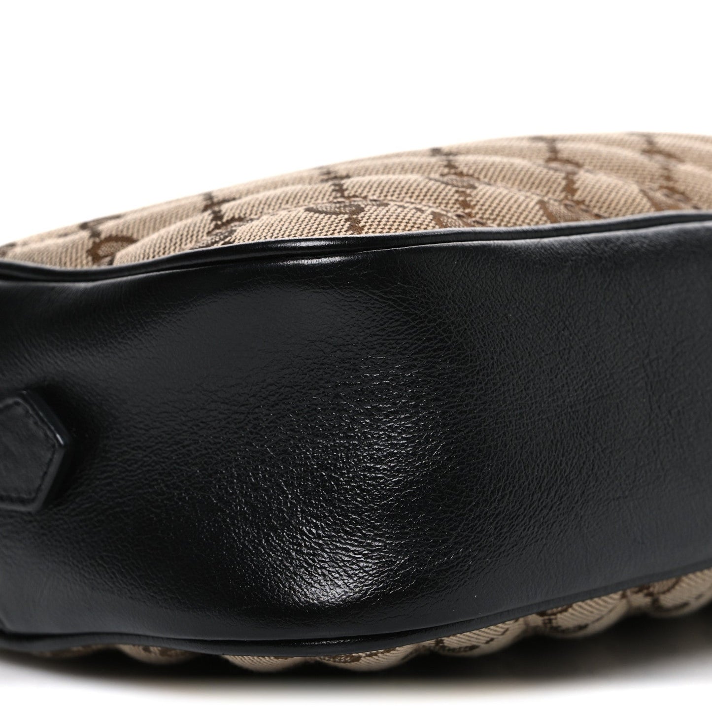 Monogram Matelasse Diagonal Small GG Marmont Chain Shoulder Bag Beige Black