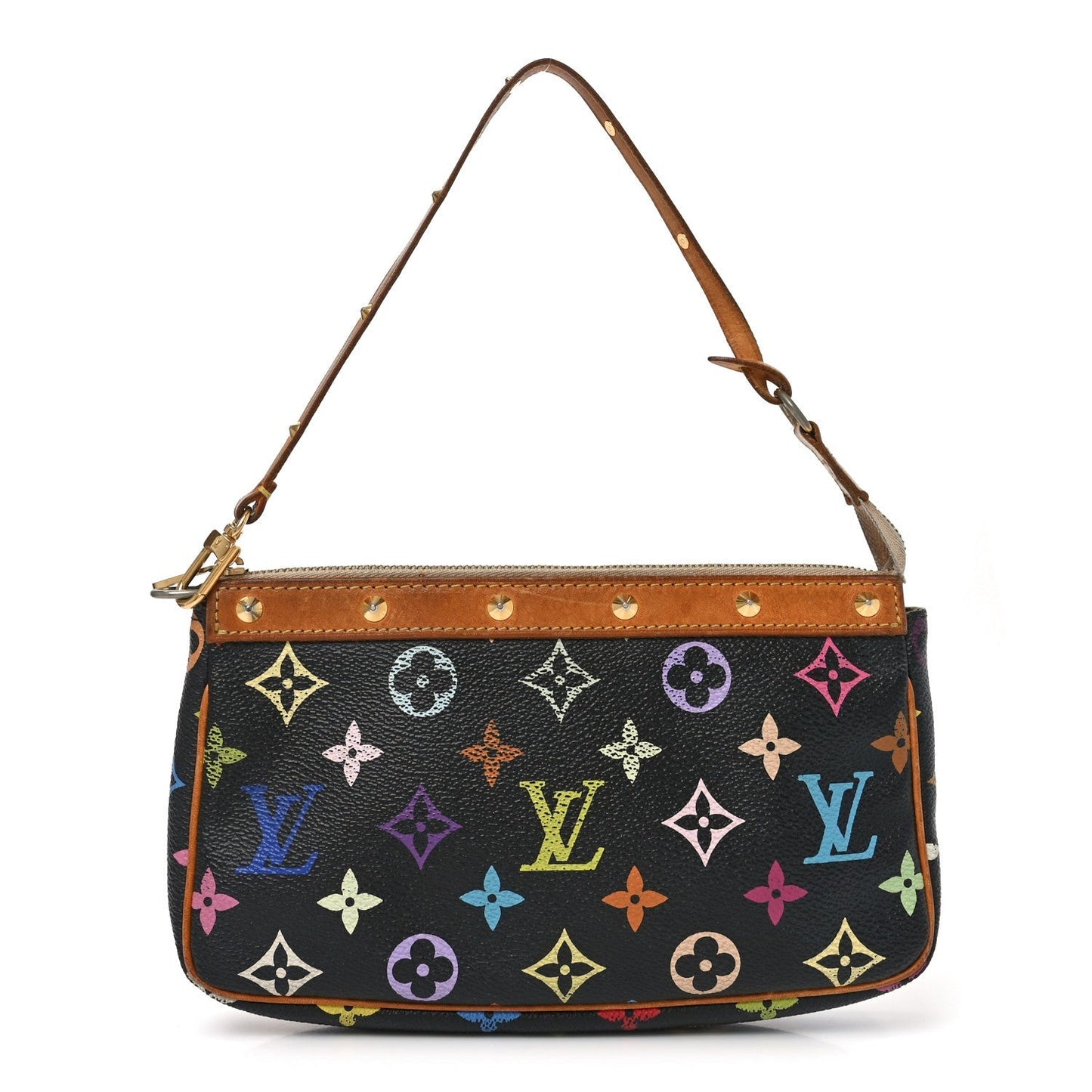 Monogram Multicolor Pochette Accessories Black