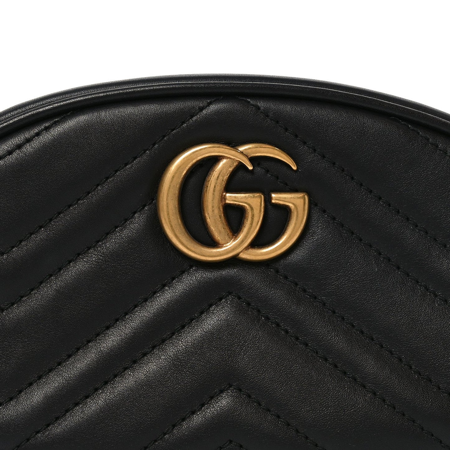 Calfskin Matelasse GG Marmont Belt Bag 85 34 Black