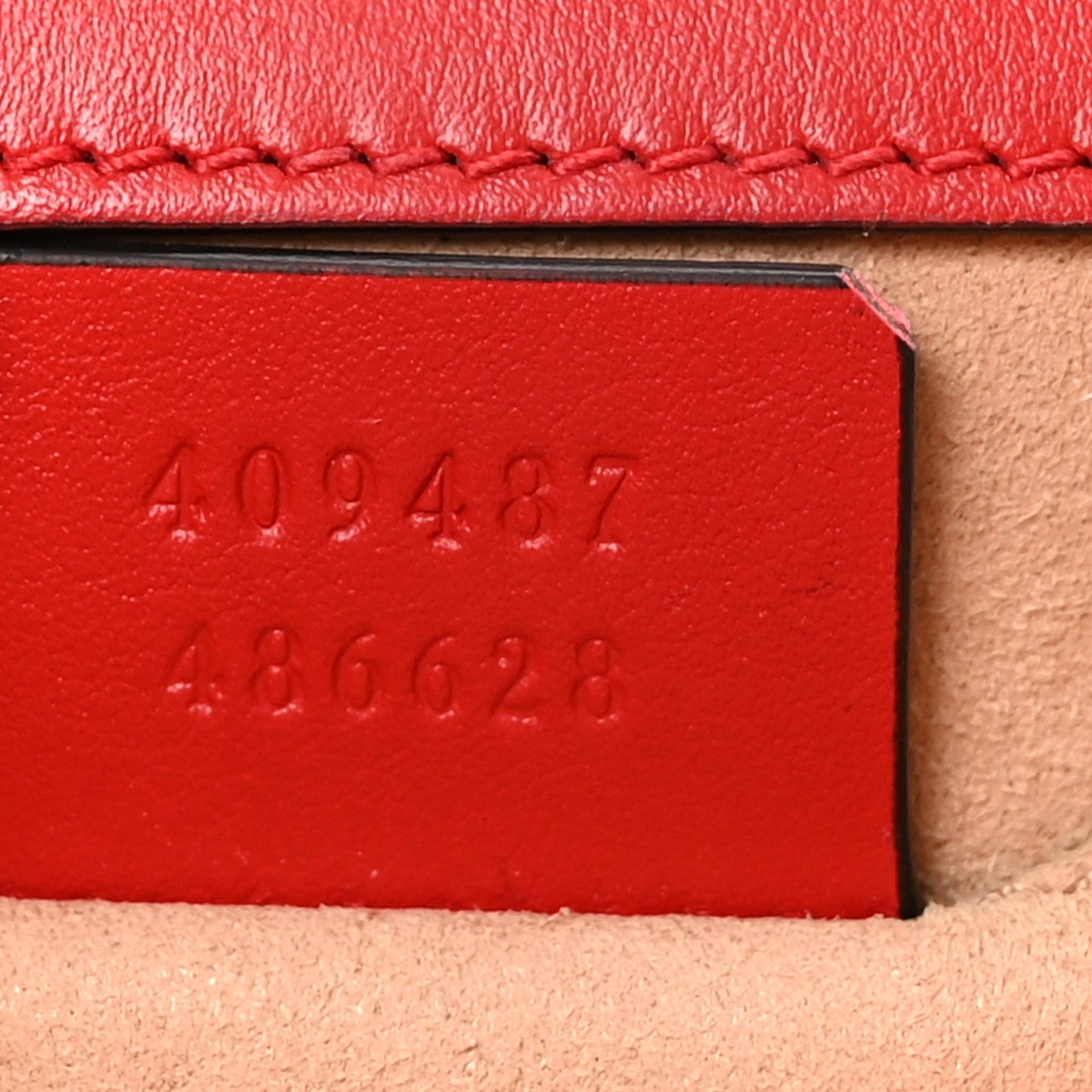 GG Supreme Monogram Apple Small Padlock Shoulder Bag Beige Multicolor Lobster Red