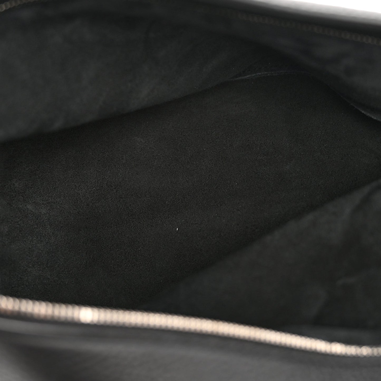Grained Calfskin Large Slouchy Banana Bag Black