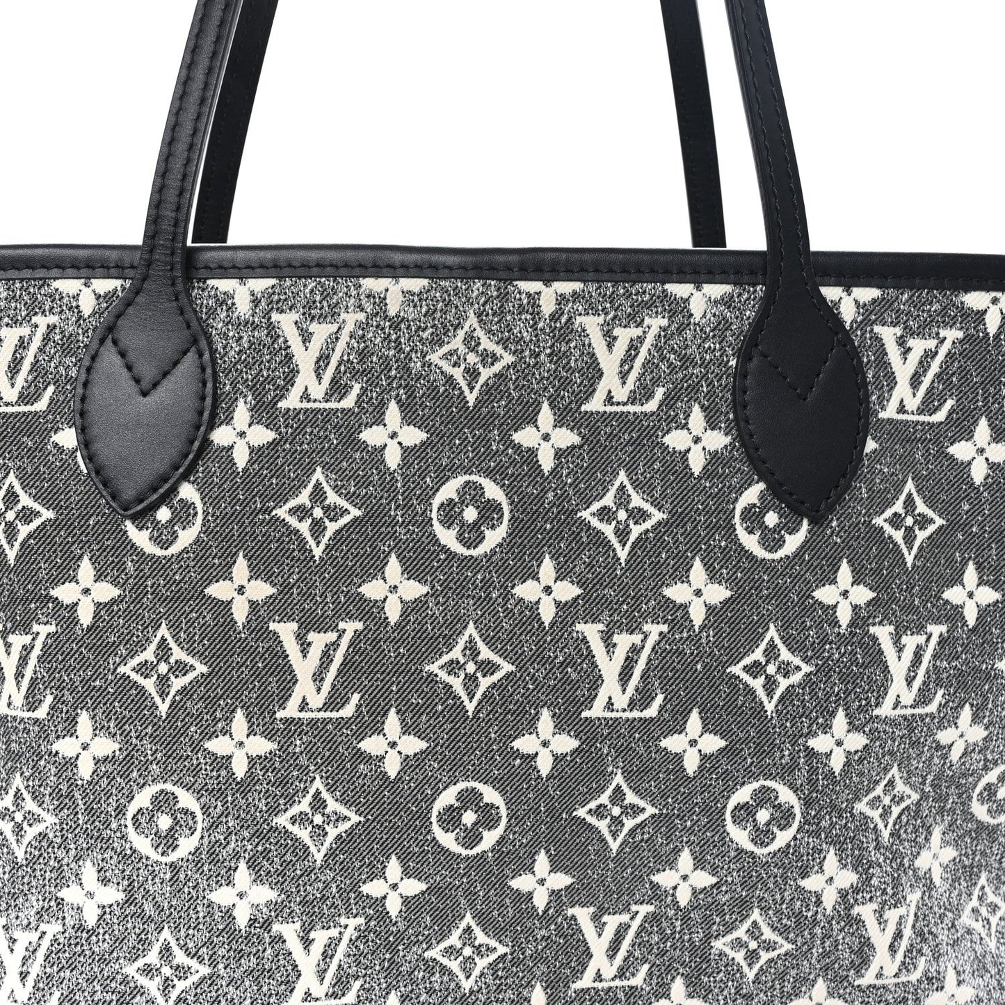 Denim Monogram Jacquard Neverfull MM Grey