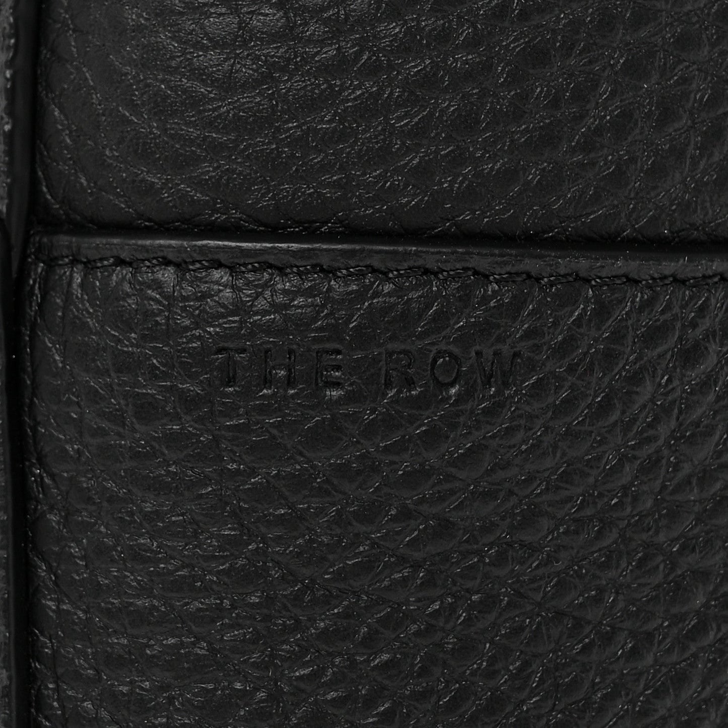 Grained Calfskin Medium N/S Hook Tote Black