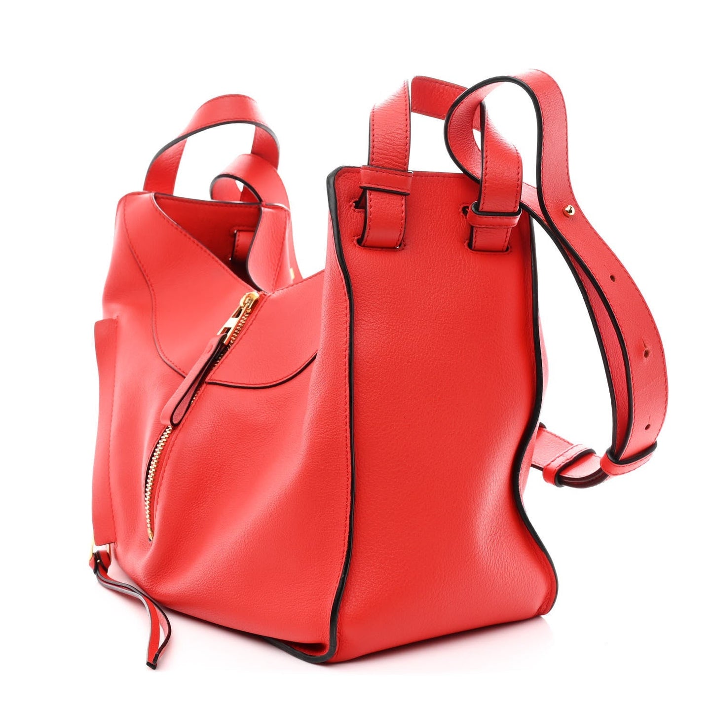 Calfskin Small Hammock Shoulder Bag Scarlet Red
