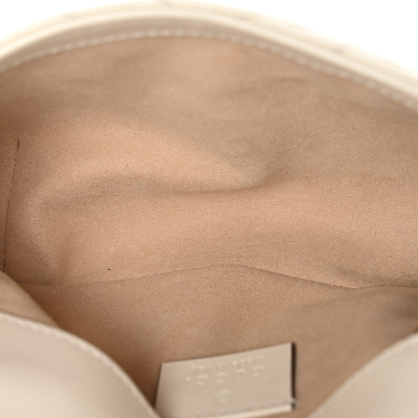 Calfskin Matelasse Super Mini GG Marmont Shoulder Bag White