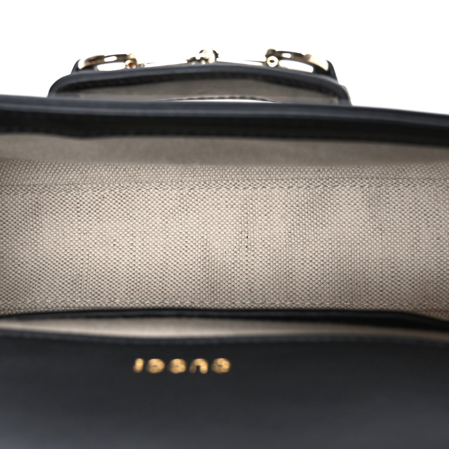 GG Supreme Monogram Horsebit 1955 Soft Small Shoulder Bag Beige Black