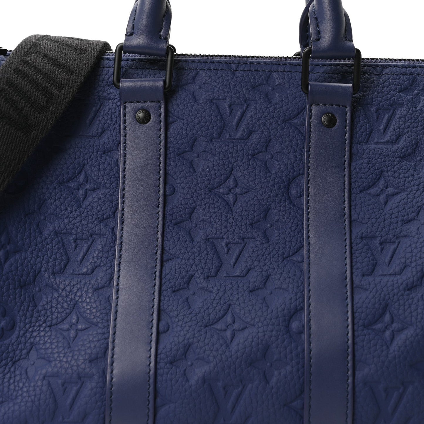 Monogram Taurillon Keepall Bandouliere 35 Blue