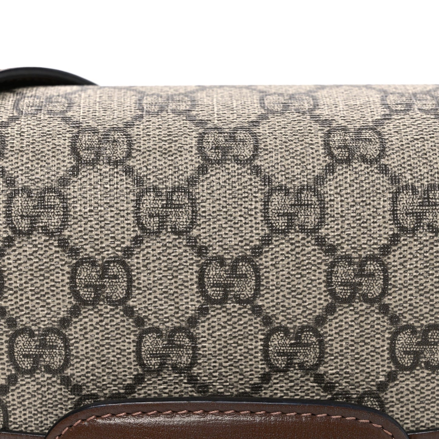 GG Supreme Monogram Horsebit 1955 Shoulder Bag Beige Brown Sugar
