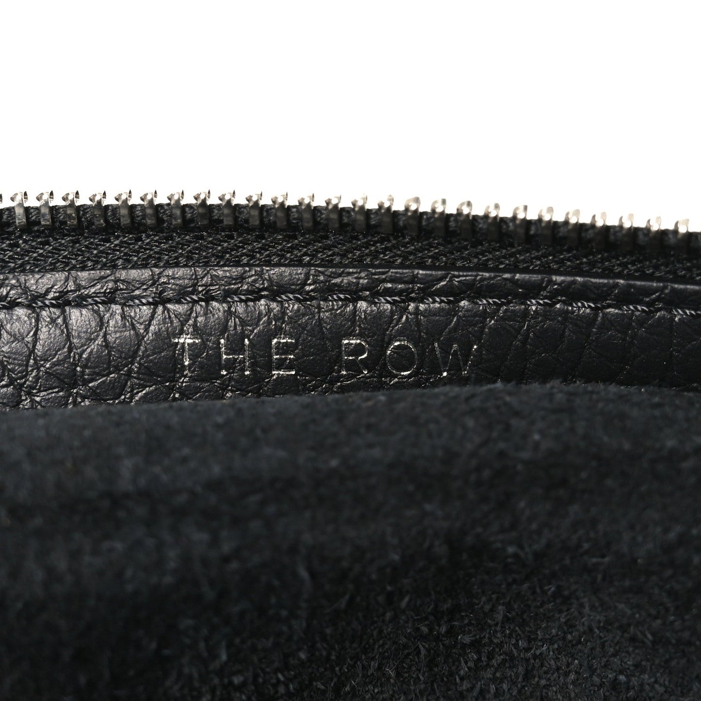 Grained Calfskin Large Slouchy Banana Bag Black