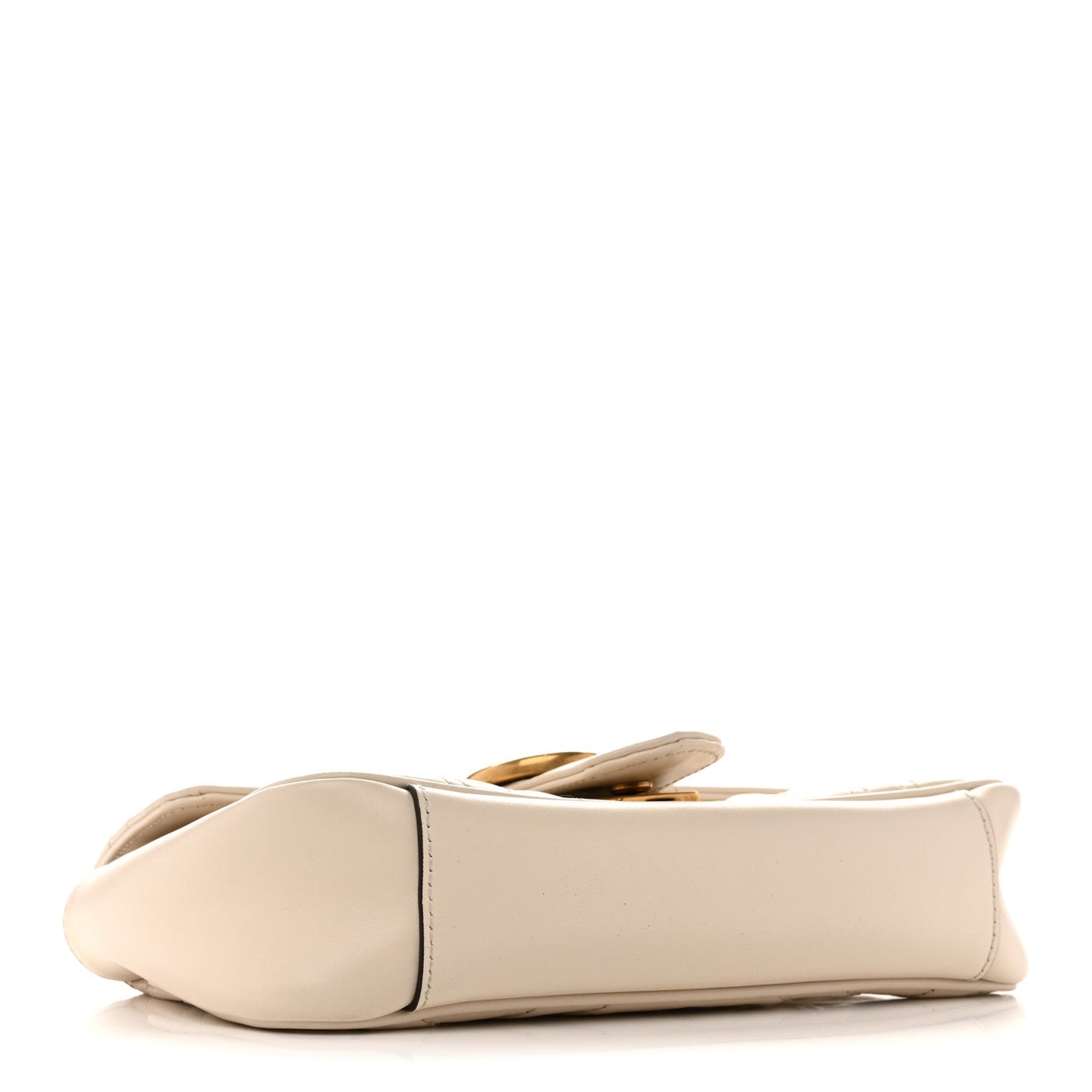 Calfskin Matelasse Mini GG Marmont Shoulder Bag White