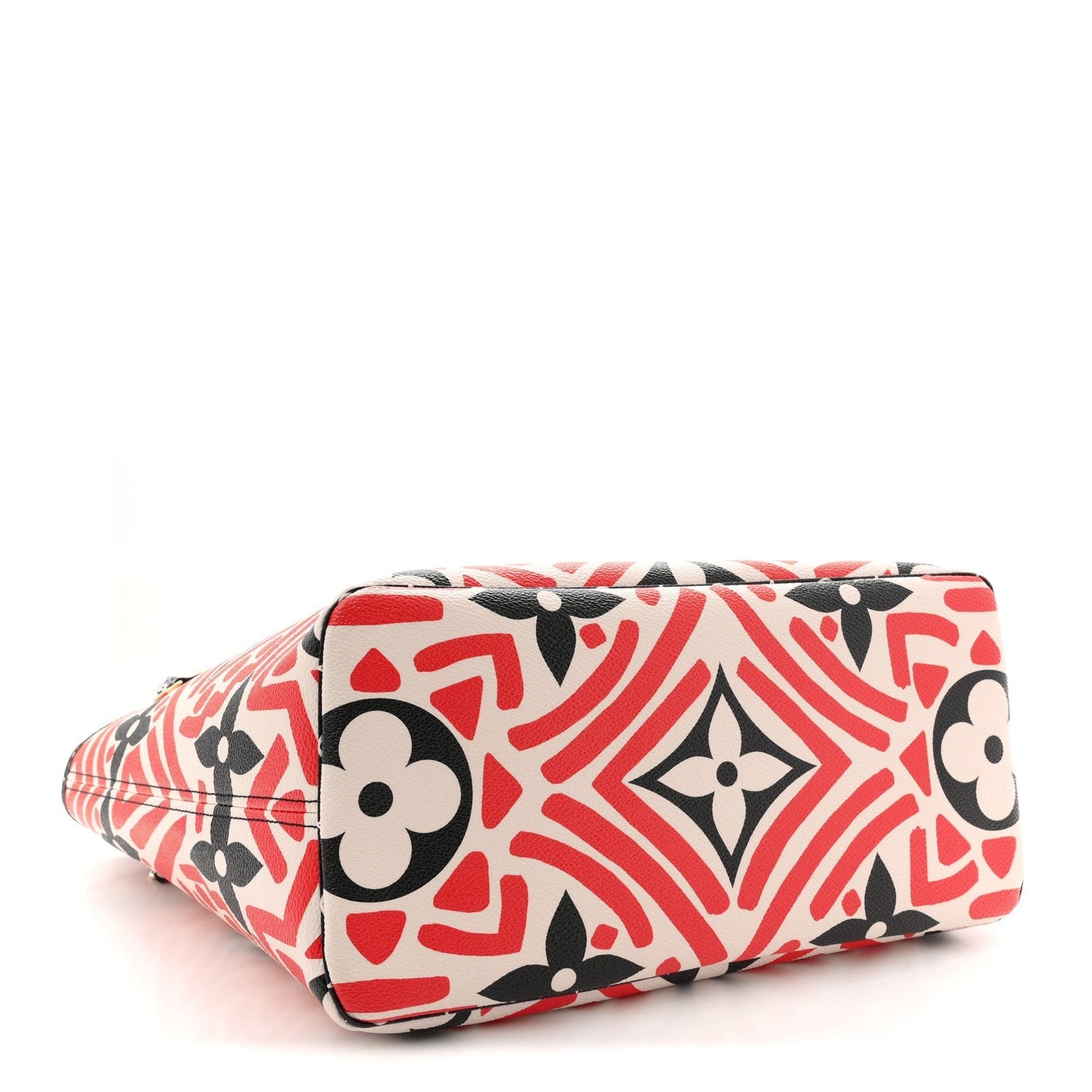 Monogram Giant Crafty Neverfull MM Creme Rouge Black