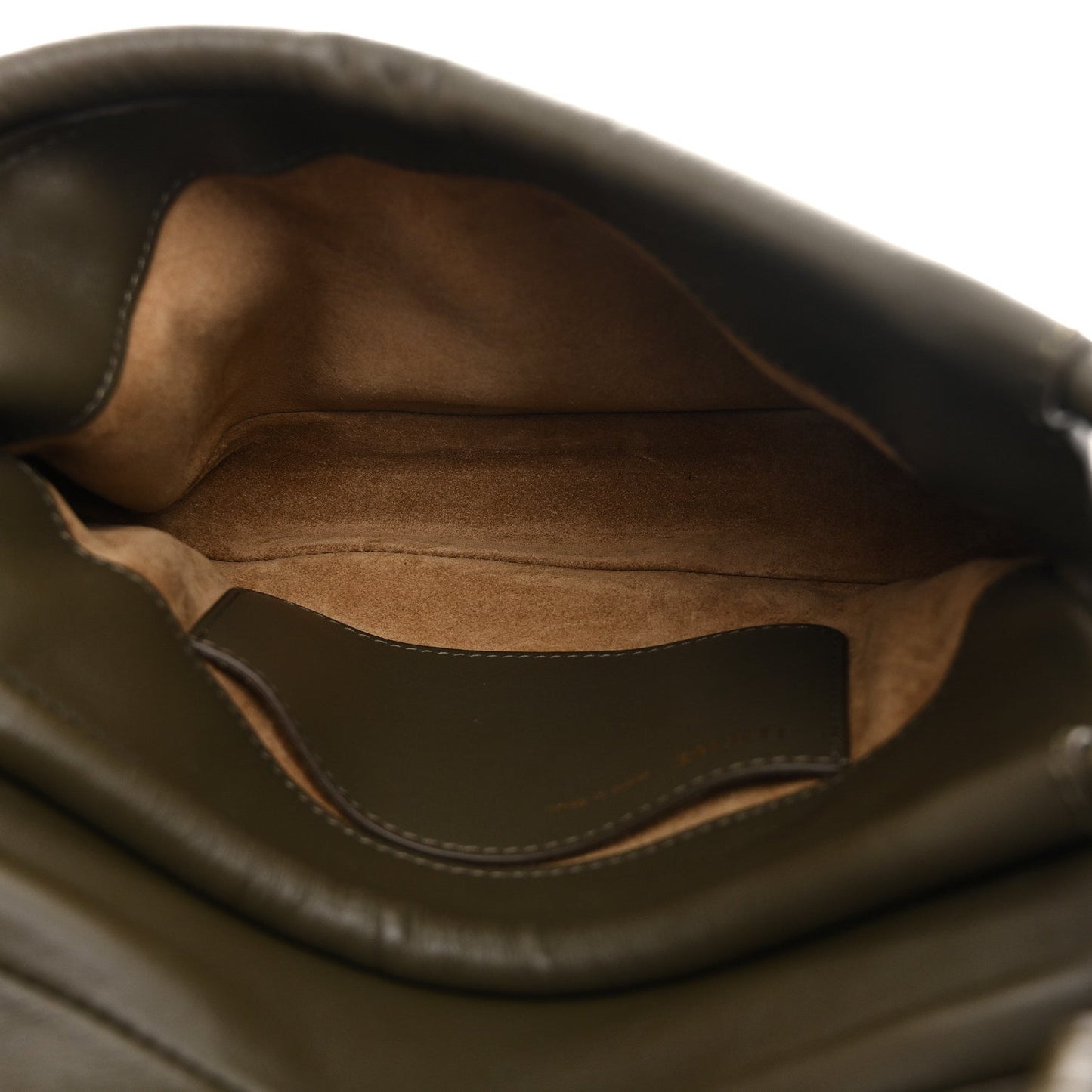 Shiny Nappa Calfskin Paseo Satchel Dark Khaki