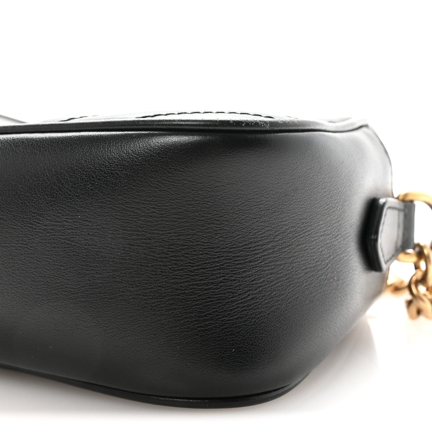 Calfskin Matelasse Small GG Marmont Chain Shoulder Bag Black