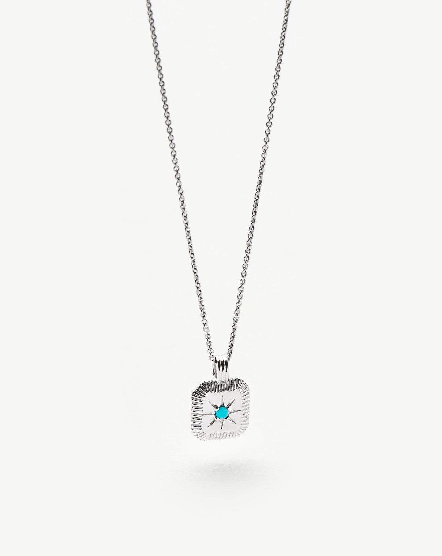 December Birthstone Pendant Necklace | Dyed Turquoise Magnesite/December