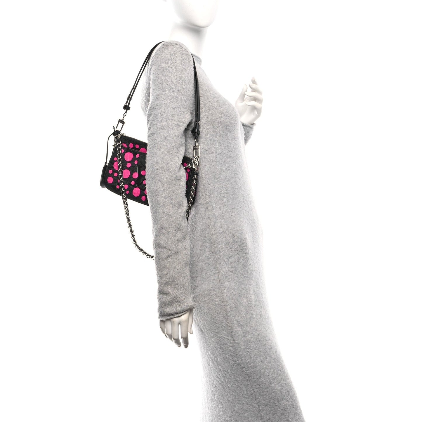 LV X YK Empreinte Multi Pochette Accessories Black Fuchsia