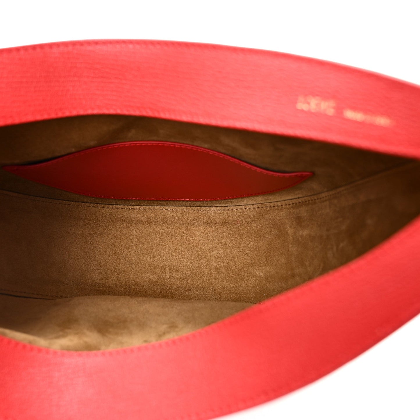 Satin Calfskin Jacquard Luna Bag Scarlet Red