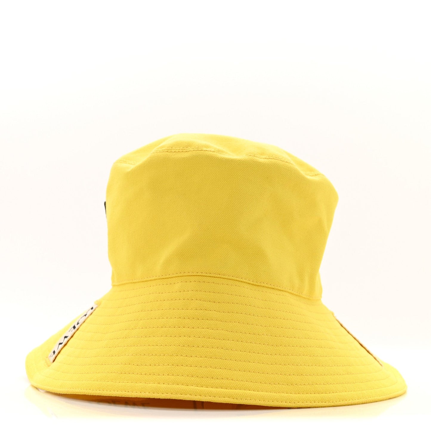Canvas Calfskin Fisherman Bucket Hat 59 Yellow