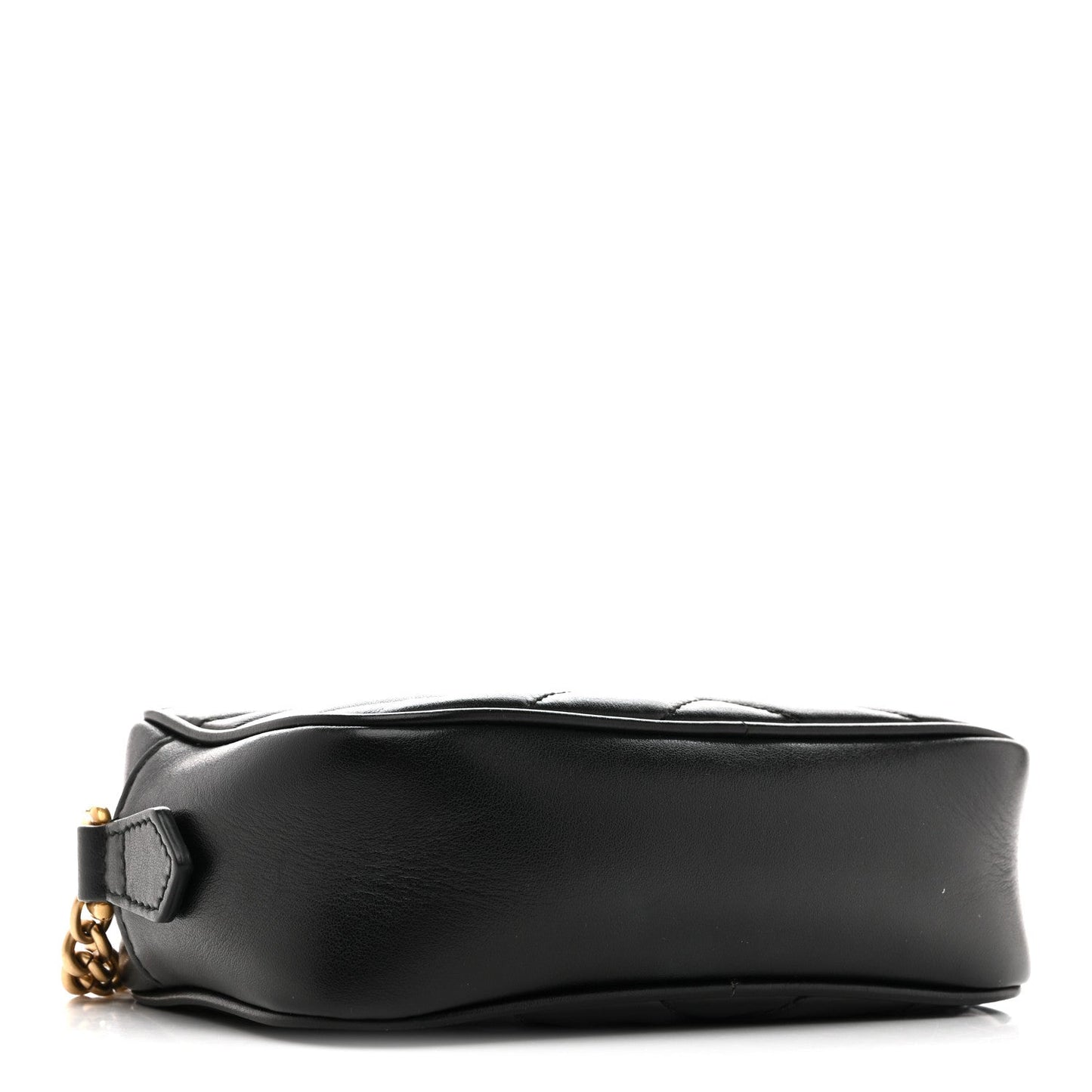 Calfskin Matelasse Mini GG Marmont Chain Shoulder Bag Black