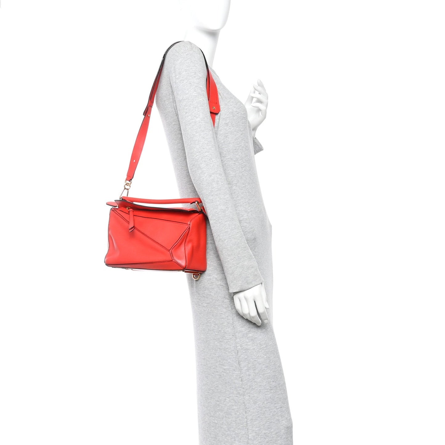 Calfskin Small Puzzle Bag Scarlet