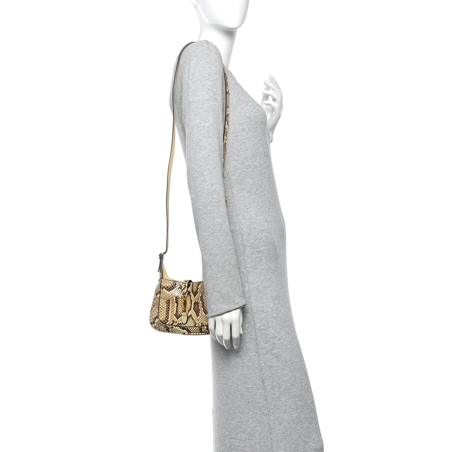 Snakeskin Mini Jackie 1961 Hobo Beige