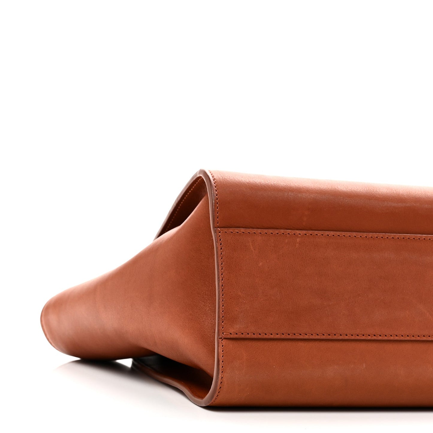 Polished Saddle Calfskin Marlo 12 Tote Bag Acero