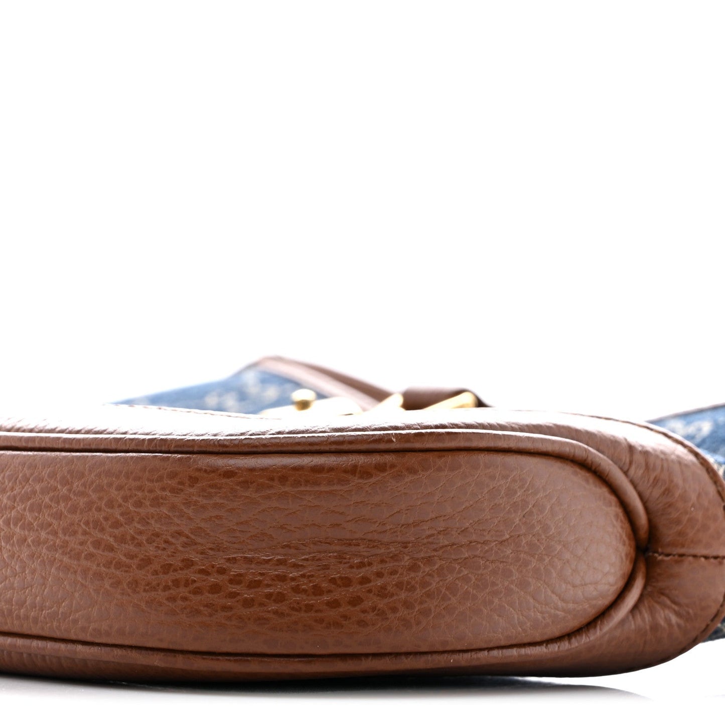 New Denim GG Monogram Calfskin Small Jackie 1961 Hobo Blue Tea Cuir