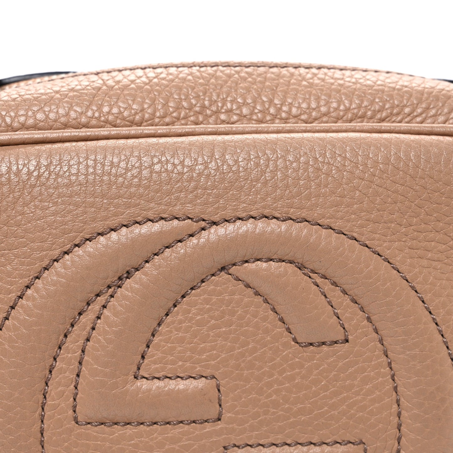 Pebbled Calfskin Small Soho Disco Bag Rose Beige