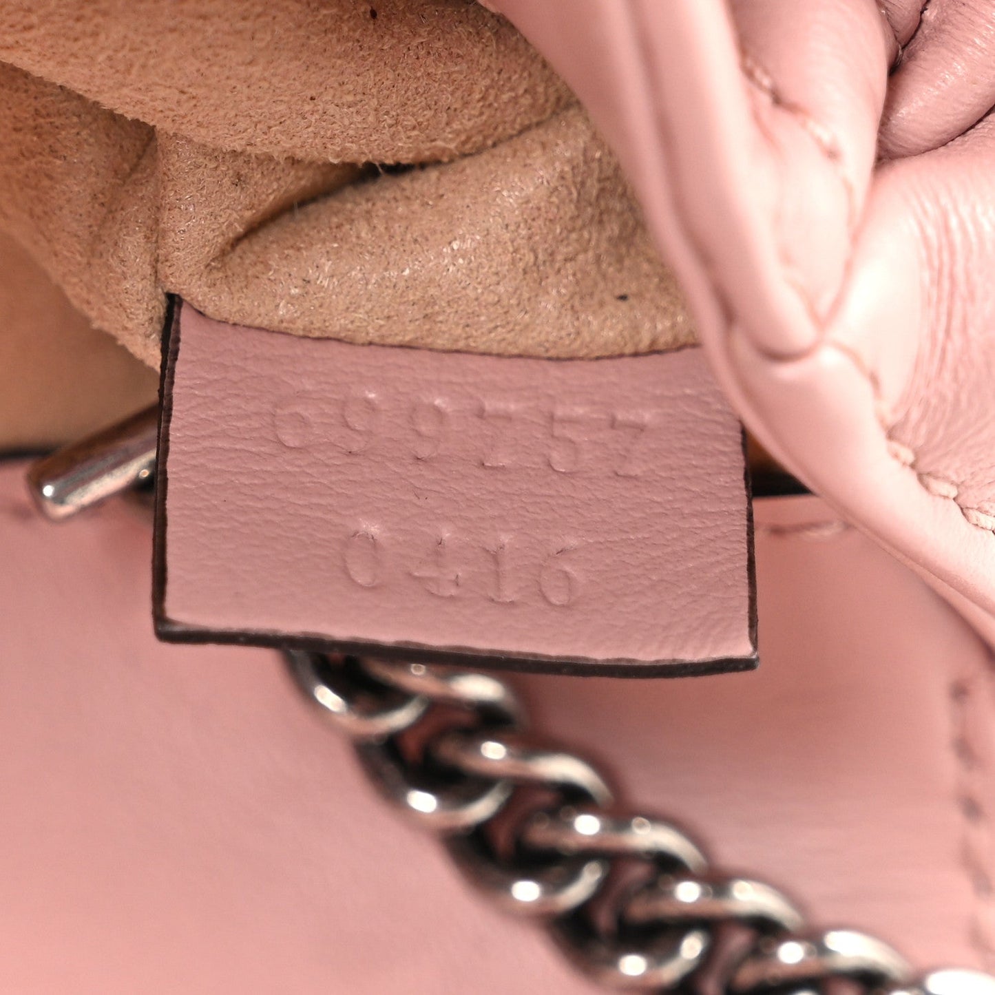 Calfskin Matelasse Monochrome GG Marmont Chain Belt Bag Perfect Pink