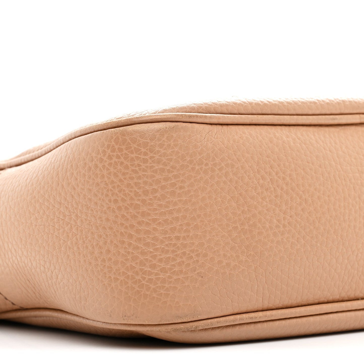 Pebbled Calfskin Small Soho Disco Bag Rose Beige