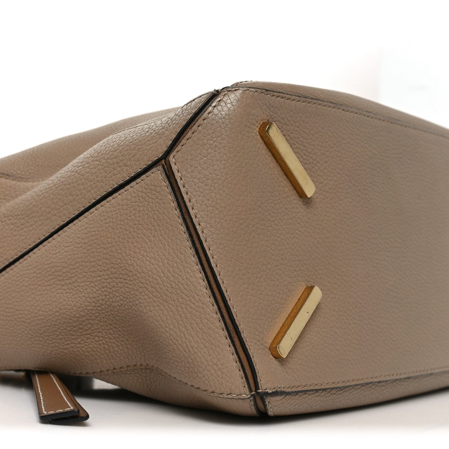 Grained Calfskin Medium Puzzle Bag Sand Mink