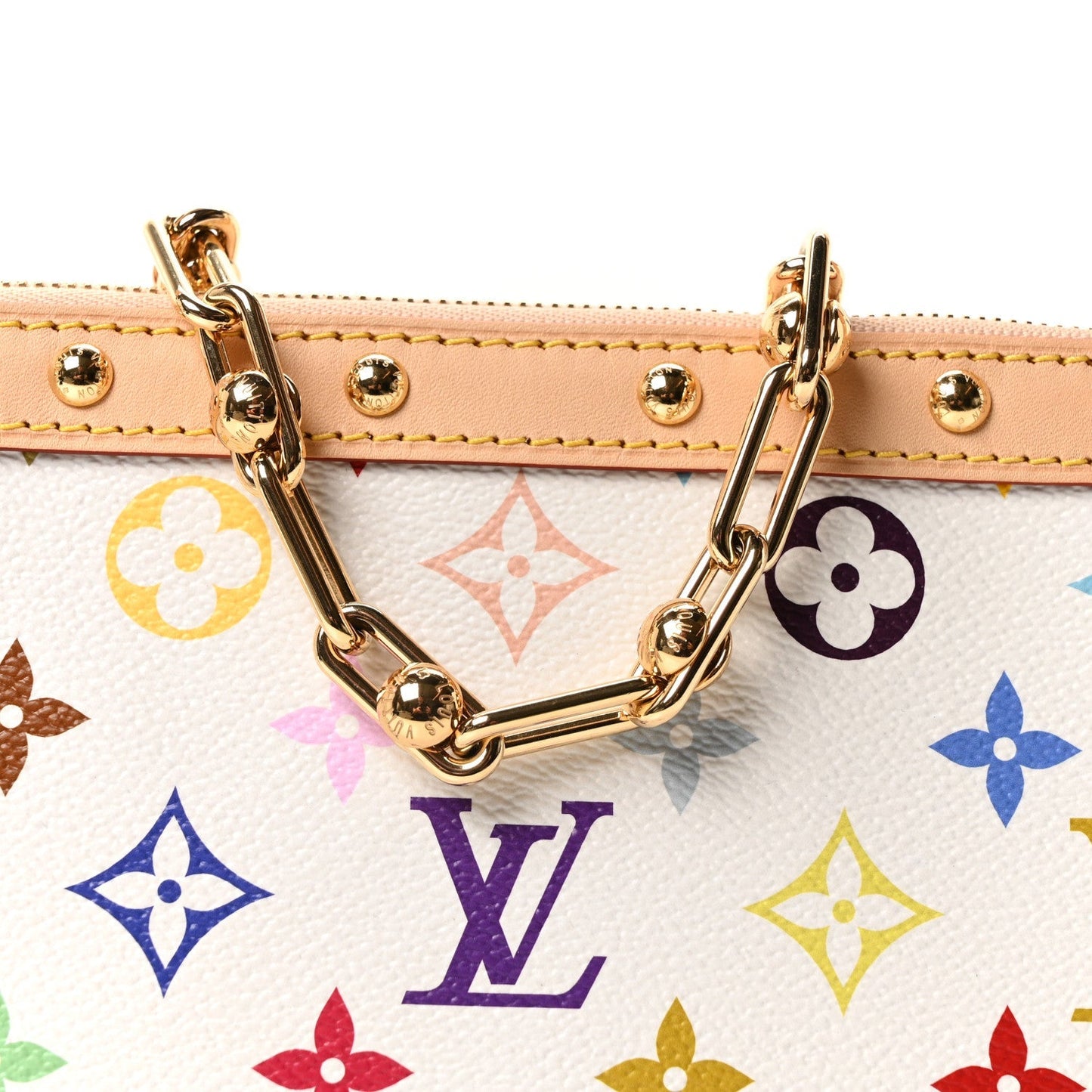 LV X TM Monogram Multicolor Pochette Accessories White