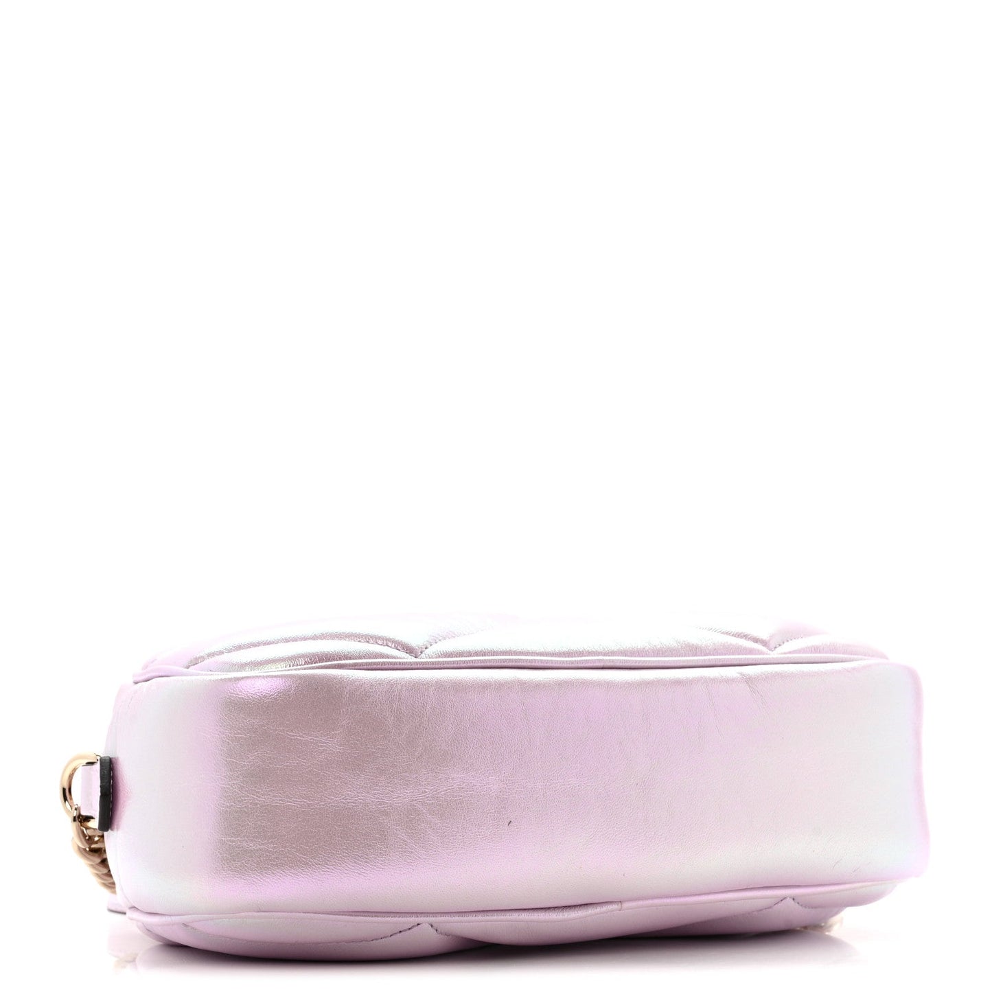 Iridescent Nappa Chevron Matelasse Small GG Marmont Chain Shoulder Bag Iridescent Escape Pink