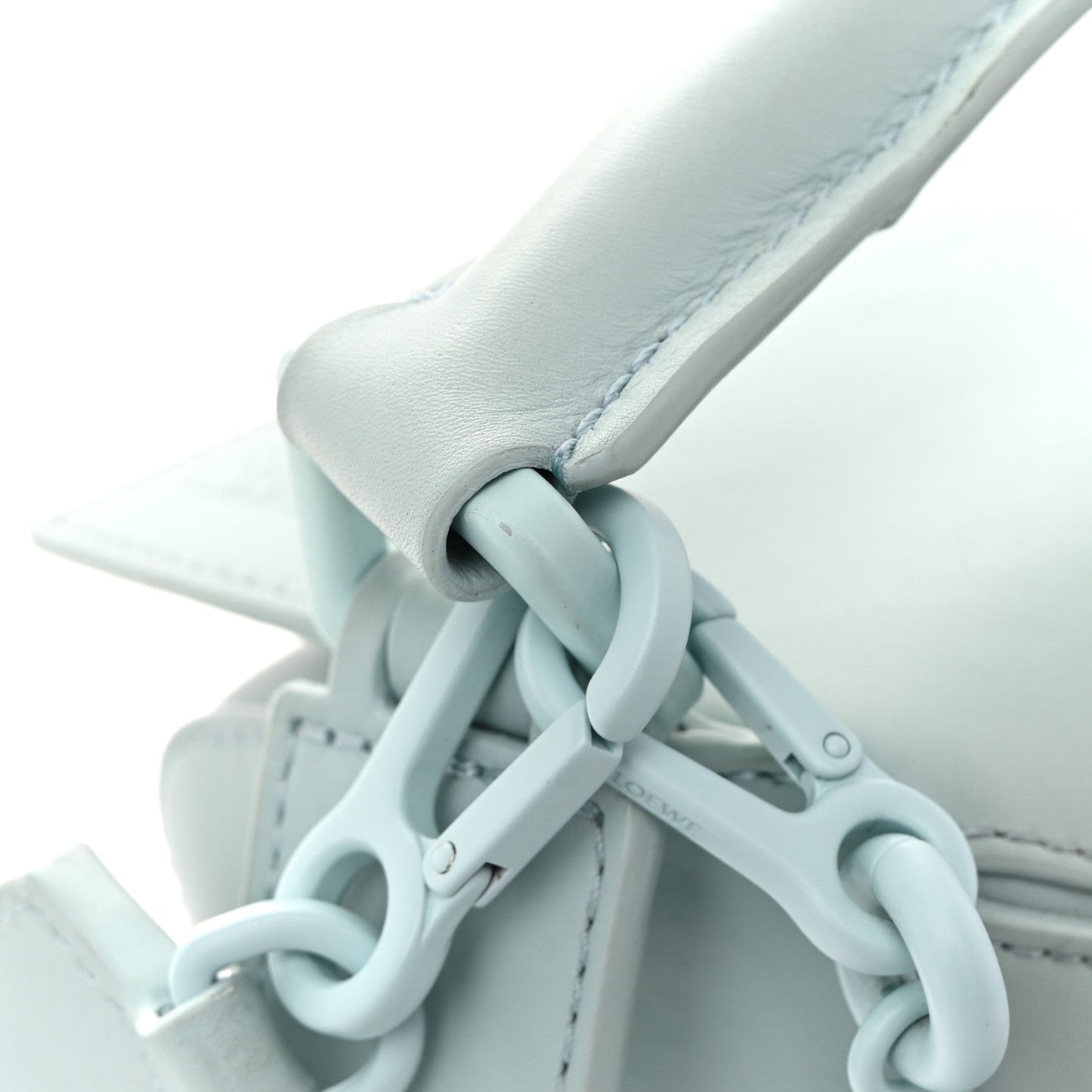 Grained Calfskin Small Puzzle Bag Aquamarine