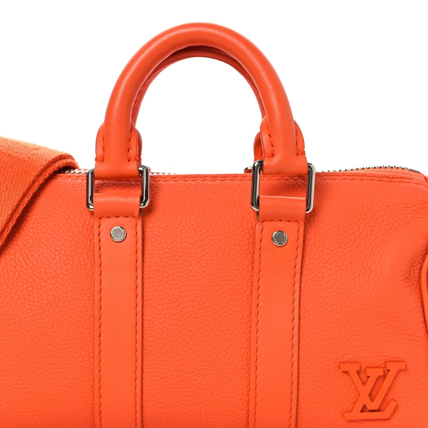 Grained Calfskin Aerogram Keepall XS Orange