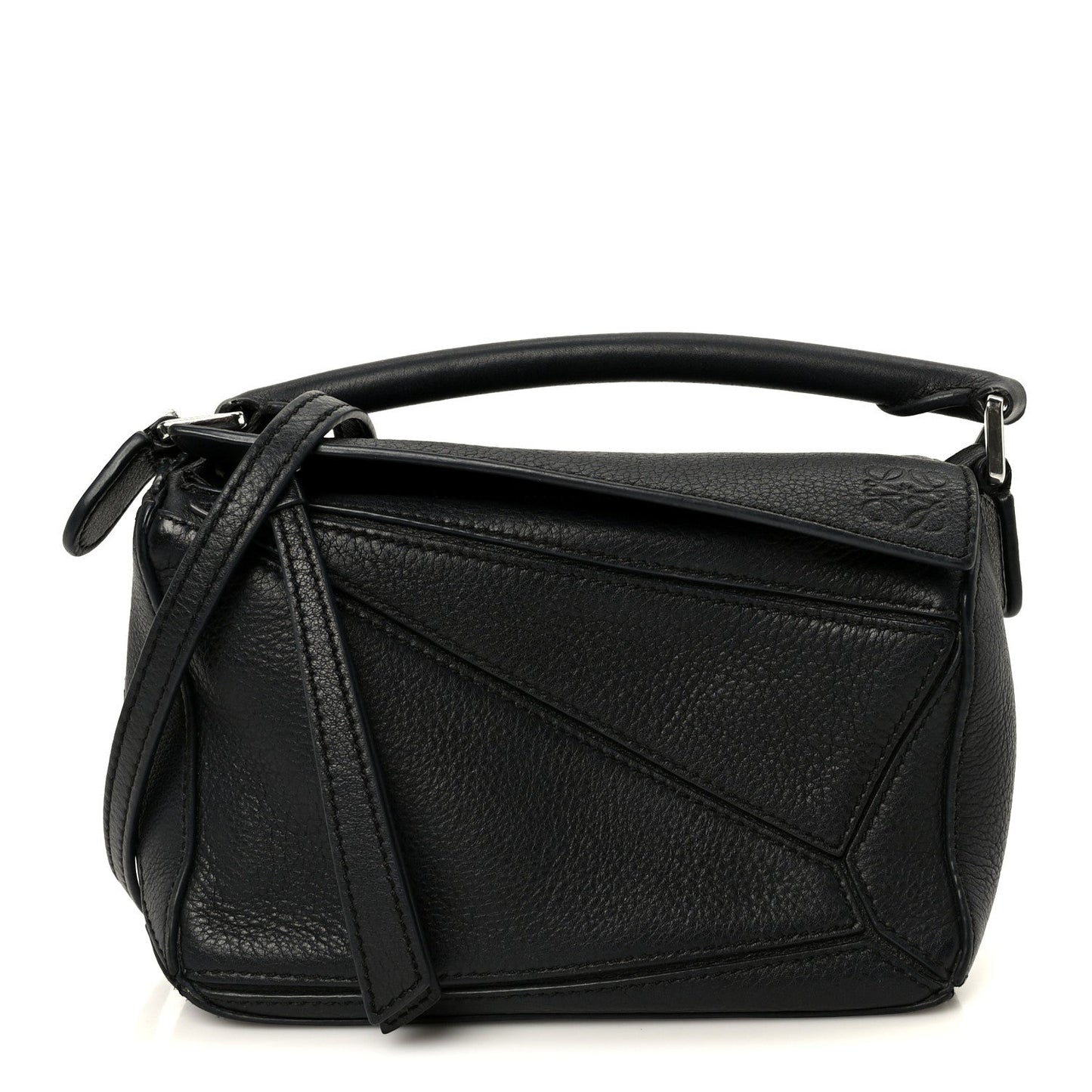Calfskin Mini Puzzle Bag Black