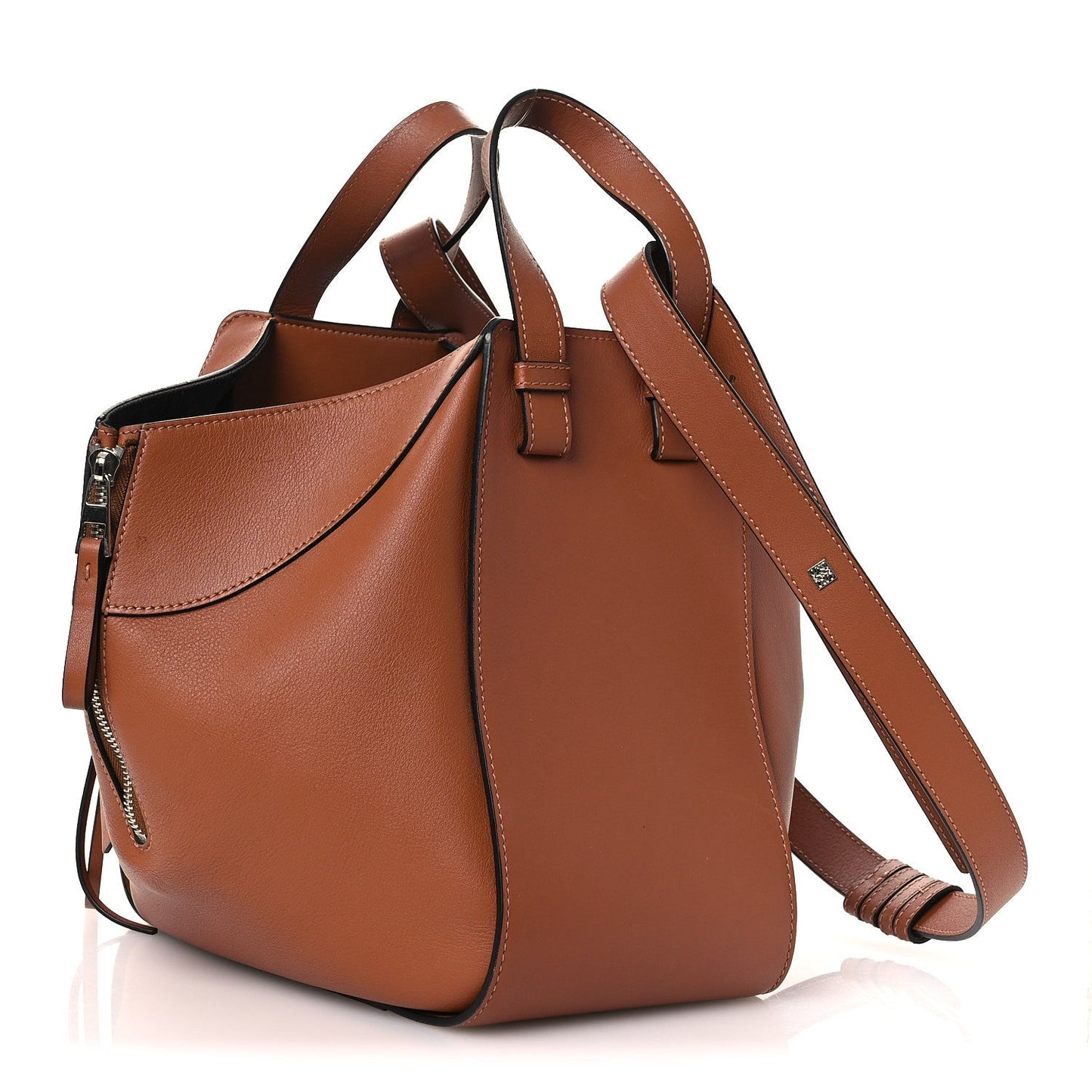 Calfskin Small Hammock Shoulder Bag Tan
