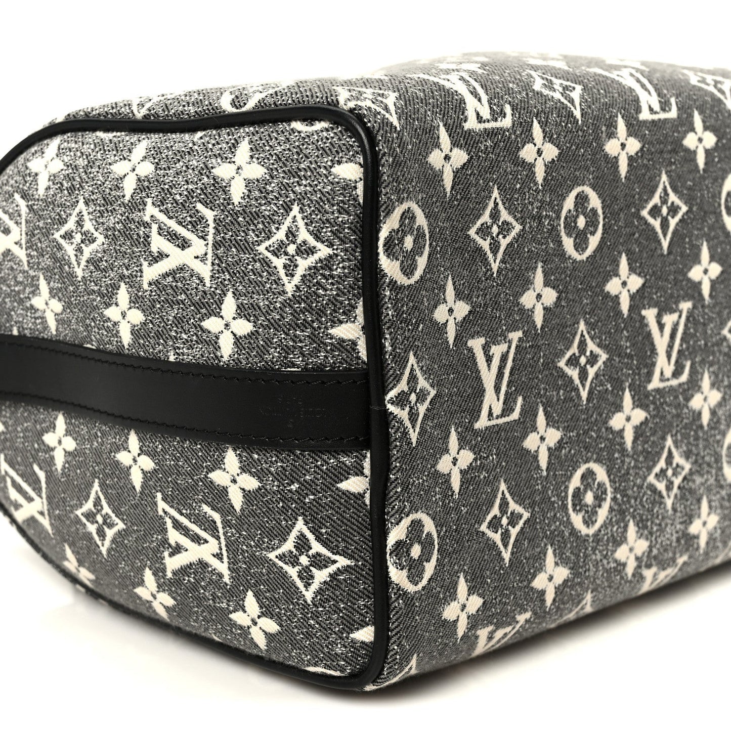 Denim Monogram Jacquard Speedy Bandouliere 25 Black