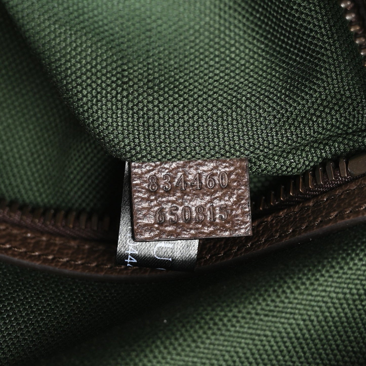 GG Supreme Monogram Textured Dollar Calfskin Web Medium Savoy Duffle Bag Beige Dark Brown