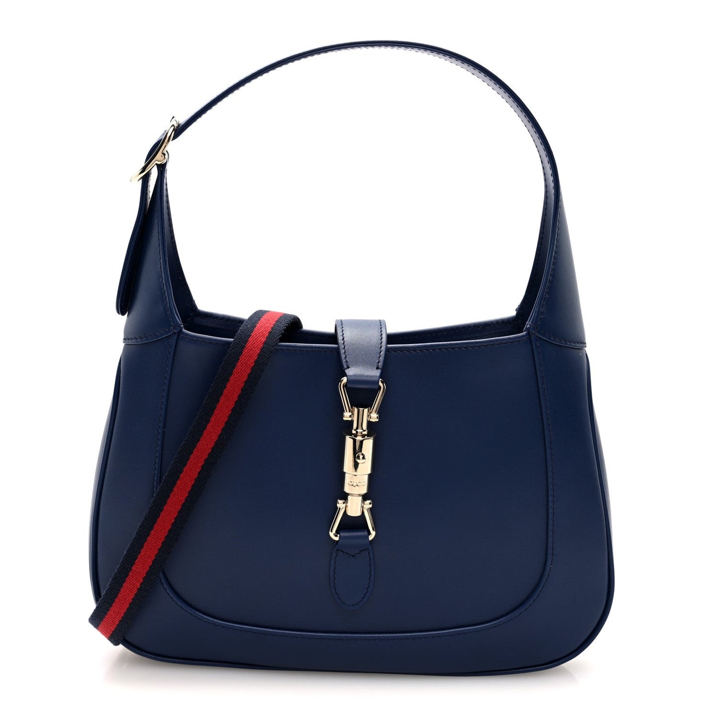 Sea Calfskin Web Medium Jackie 1961 Hobo Plastic Blue