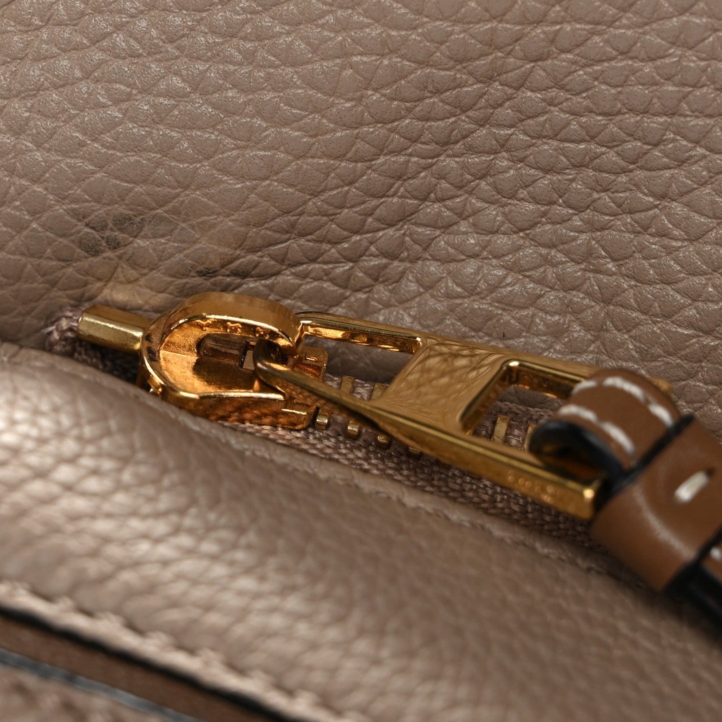 Grained Calfskin Small Puzzle Bag Sand Mink