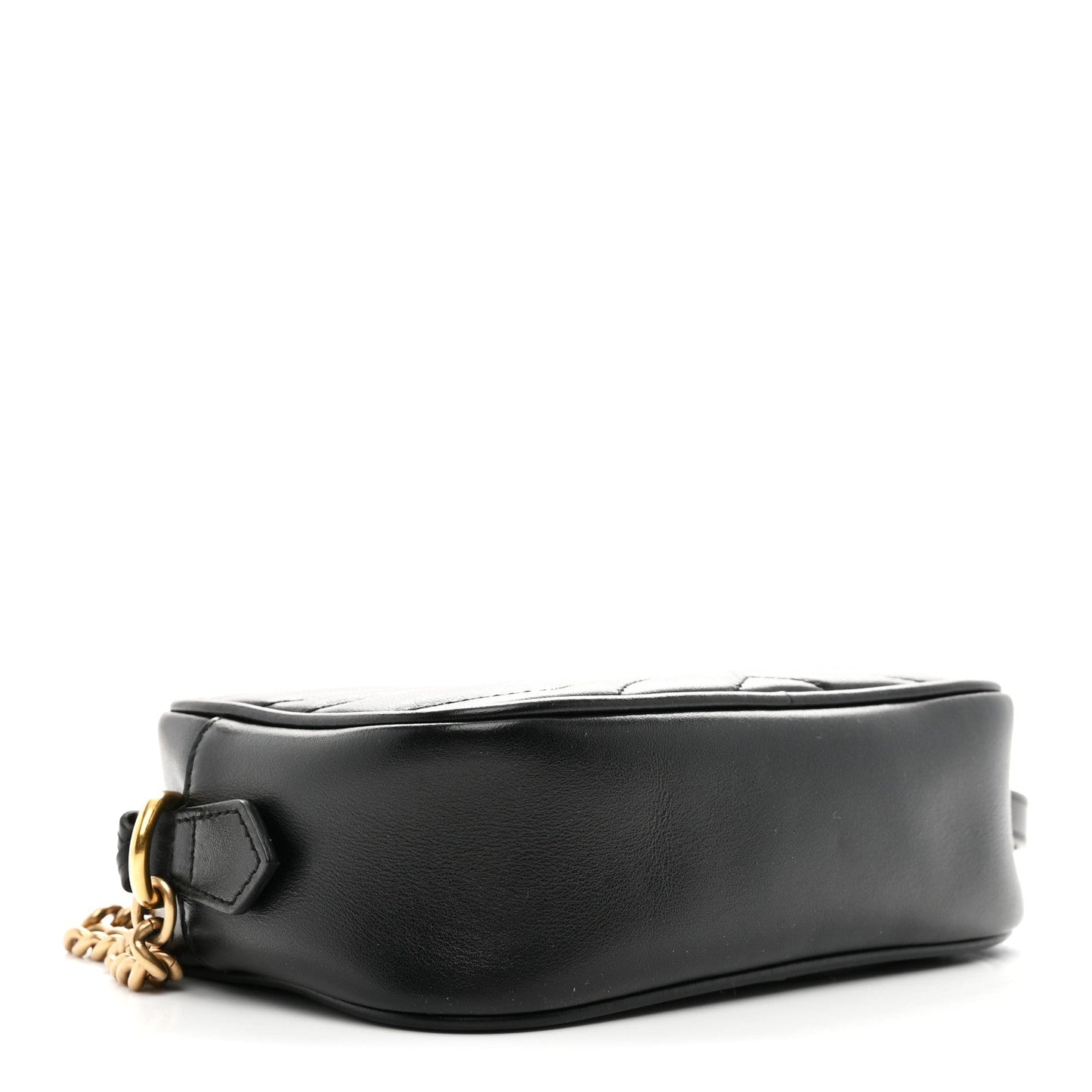 Calfskin Matelasse Mini GG Marmont Chain Shoulder Bag Black