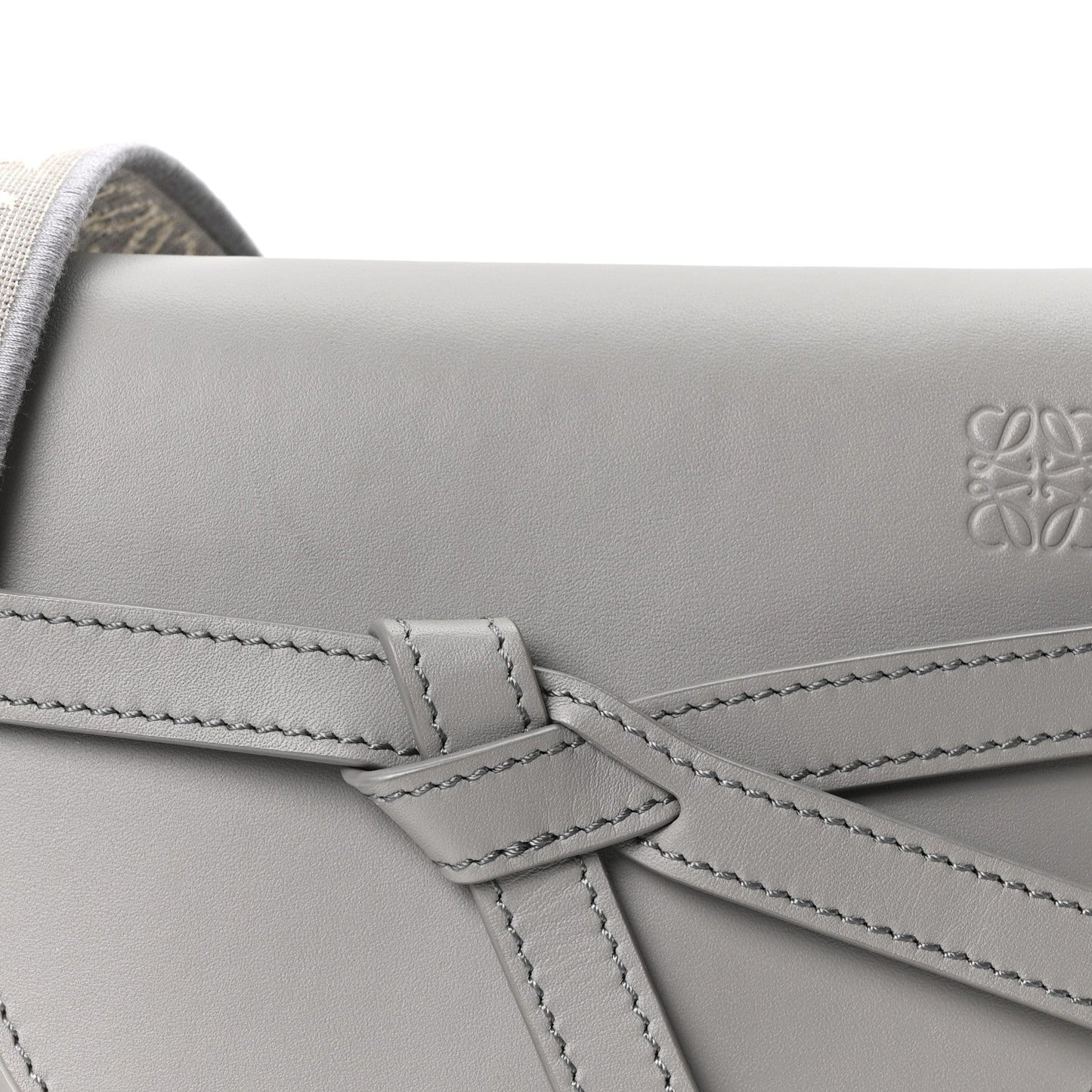 Calfskin Jacquard Mini Gate Crossbody Bag Onyx Blue