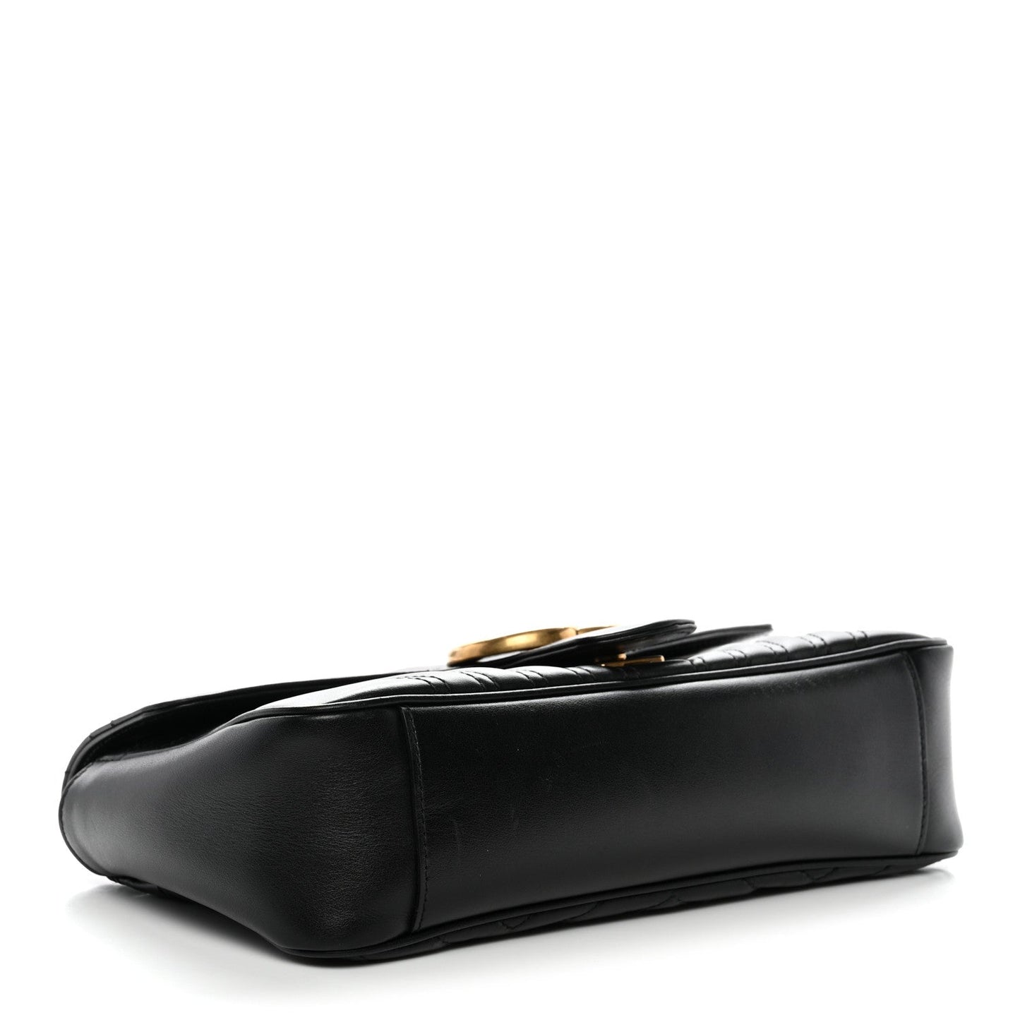 Calfskin Matelasse Small GG Marmont Shoulder Bag Black