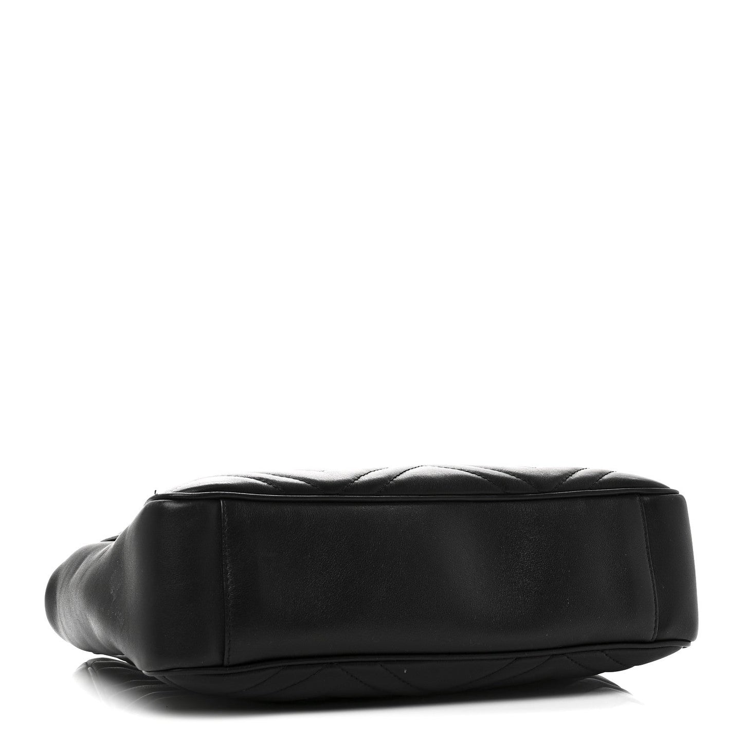 Calfskin Matelasse Medium GG Marmont Open Top Shoulder Bag Black