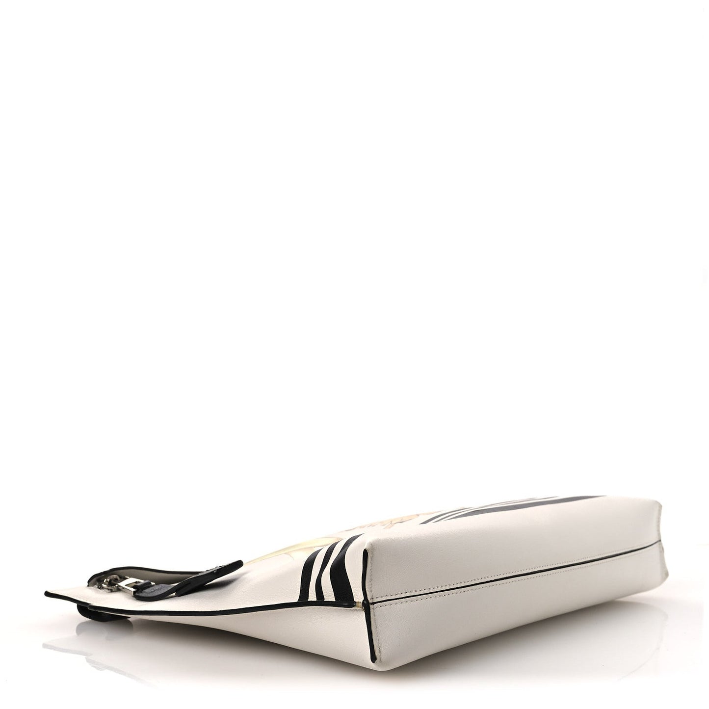 Calfskin Mushroom T Pouch Bag White
