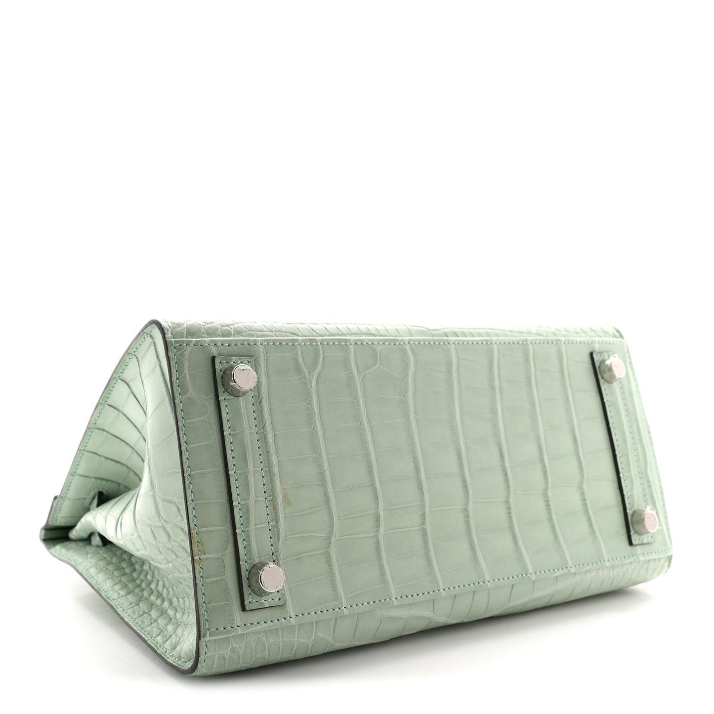 Matte Alligator Birkin Sellier 25 Vert D'eau