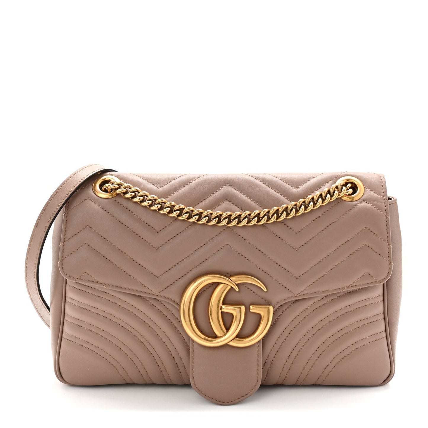 Calfskin Matelasse Medium GG Marmont Shoulder Bag Porcelain Rose