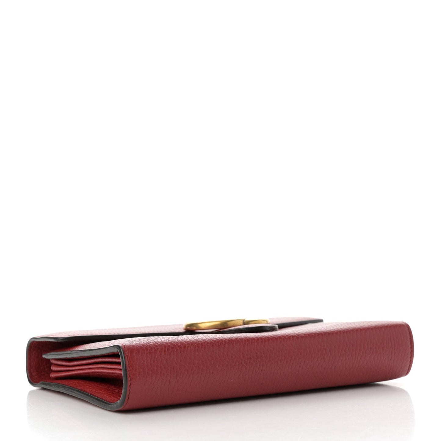 Calfskin GG Marmont Chain Wallet Vulcanic Red
